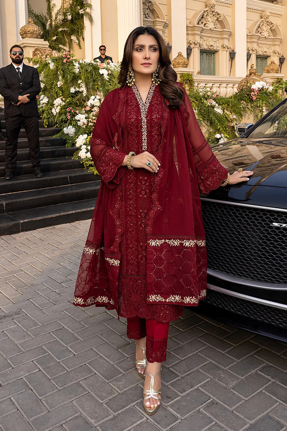 Meharjan's - 2414 Vibrant Ruby  PW - Meharjan